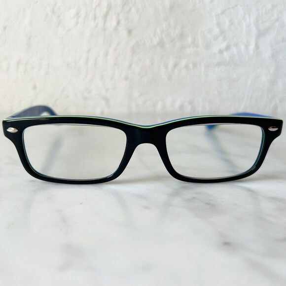 Ray-Ban Junior Kids Eyeglass Frames 1535 Lot of 2 Red/Black+Blue/Green 48-16-130 - Picture 8 of 14